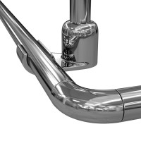 Карниз для ванны WasserKraft Dinkel SC-469018, 90 х 180 см, хром