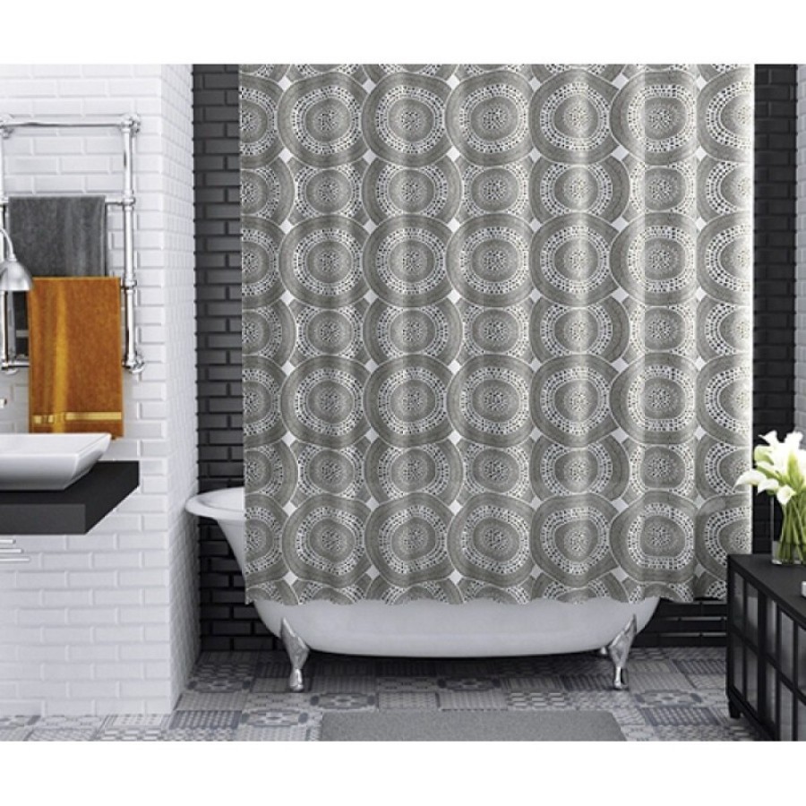 Штора для ванной WasserKraft Salm SC-76101 SC-76000, 180 x 200 см, навесная, серый