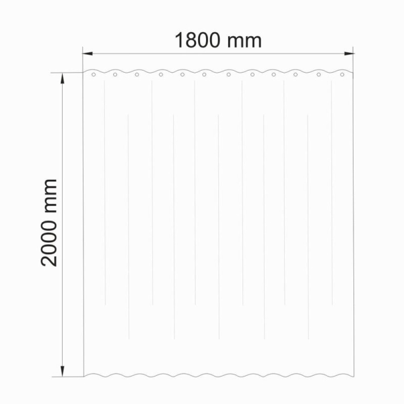 Штора для ванной WasserKraft Nau, 180 x 200 см, навесная, SC-77103, разноцветный