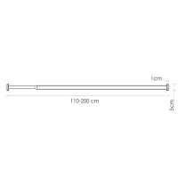 Карниз для ванны WasserKraft Kammel SC-831120, 110 - 200 см, белый