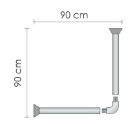 Карниз для ванны WasserKraft Kammel SC-839090, 90 х 90 см, белый