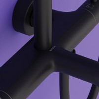 Душевая система Sancos Game SC3001MB, термостатическая, цвет черный матовый