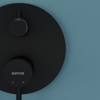 Душевая система Sancos Select SC3003MB, цвет черный матовый