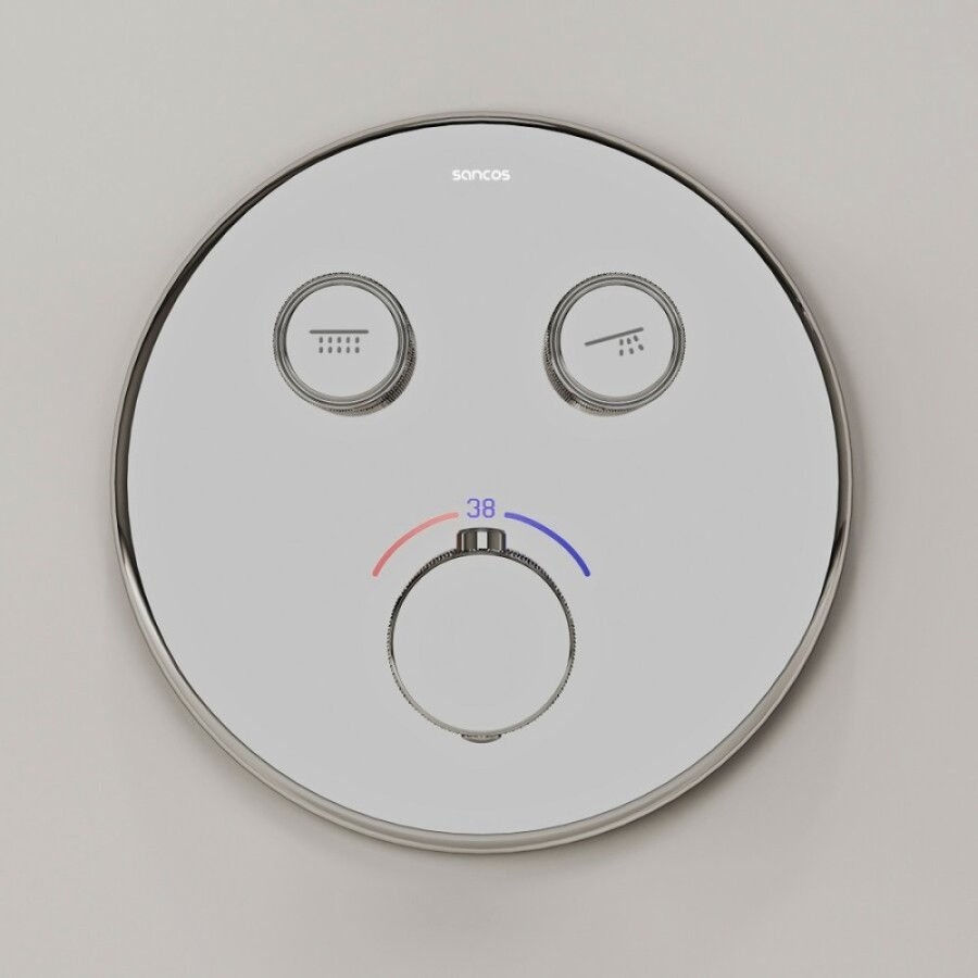 Душевая система Sancos Space SC3006CH, термостатическая, хром