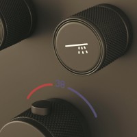 Душевая система Sancos Space SC3006MB, термостатическая, черный матовый