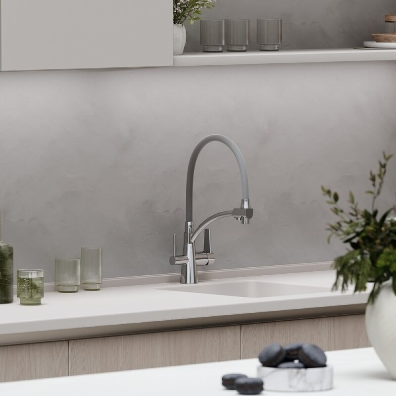 Смеситель для кухонной мойки Sancos Eri SC4001CH, с подключением к фильтру, с гибким изливом, цвет хром