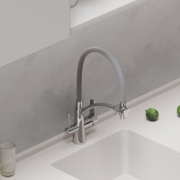 Смеситель для кухонной мойки Sancos Eri SC4001CH, с подключением к фильтру, с гибким изливом, цвет хром