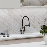 Смеситель для кухонной мойки Sancos Eri SC4001GG, с подключением к фильтру, с гибким изливом, цвет воронёная сталь, gunmetal
