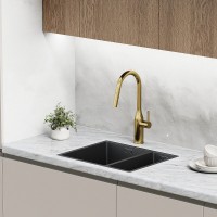 Смеситель для кухонной мойки Sancos Grand SC4002BG, с выдвижным изливом, цвет золото брашированное, PVD покрытие
