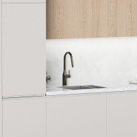 Смеситель для кухонной мойки Sancos Grand SC4002GG, с выдвижным изливом, воронёная сталь, gunmetal