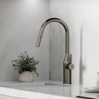 Смеситель для кухонной мойки Sancos Grand SC4002GG, с выдвижным изливом, воронёная сталь, gunmetal