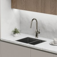 Смеситель для кухонной мойки Sancos Grand SC4002GG, с выдвижным изливом, воронёная сталь, gunmetal