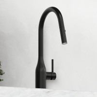 Смеситель для кухонной мойки Sancos Grand SC4002MB, с выдвижным изливом, цвет черный матовый