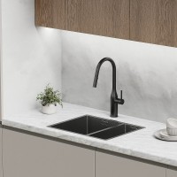 Смеситель для кухонной мойки Sancos Grand SC4002MB, с выдвижным изливом, цвет черный матовый