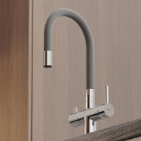 Смеситель для кухонной мойки Sancos Lucia SC4004CH, с подключением к фильтру, с гибким изливом, цвет хром