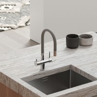 Смеситель для кухонной мойки Sancos Lucia SC4004CH, с подключением к фильтру, с гибким изливом, цвет хром