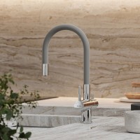 Смеситель для кухонной мойки Sancos Lucia SC4004CH, с подключением к фильтру, с гибким изливом, цвет хром