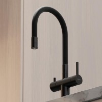 Смеситель для кухонной мойки Sancos Lucia SC4004MB, с подключением к фильтру, с гибким изливом, цвет черный матовый