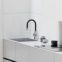 Смеситель для кухонной мойки Sancos Arno SC4005CH, с подключением к фильтру, с гибким изливом, цвет хром