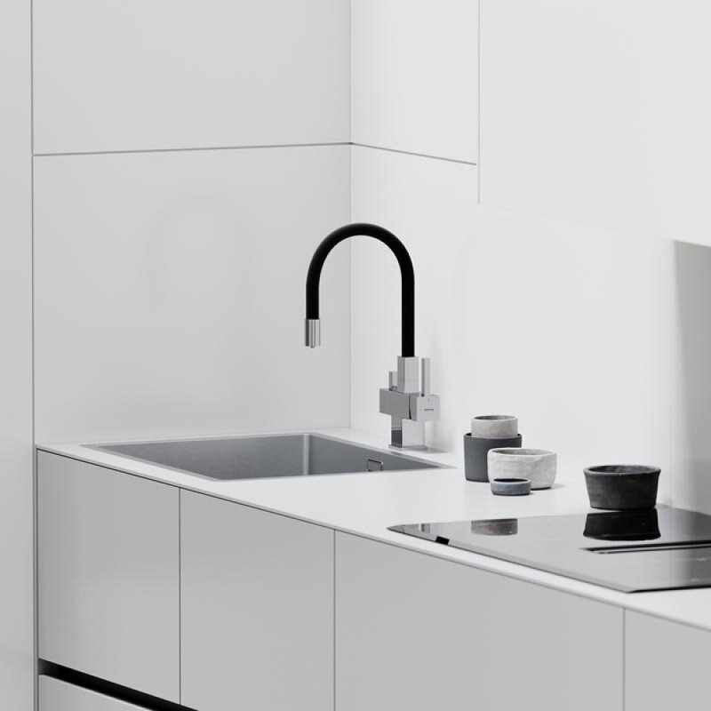 Смеситель для кухонной мойки Sancos Arno SC4005CH, с подключением к фильтру, с гибким изливом, цвет хром