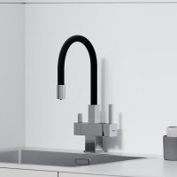 Смеситель для кухонной мойки Sancos Arno SC4005CH, с подключением к фильтру, с гибким изливом, цвет хром