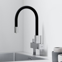 Смеситель для кухонной мойки Sancos Arno SC4005CH, с подключением к фильтру, с гибким изливом, цвет хром