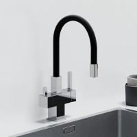 Смеситель для кухонной мойки Sancos Arno SC4005CH, с подключением к фильтру, с гибким изливом, цвет хром