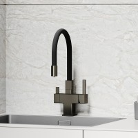 Смеситель для кухонной мойки Sancos Arno SC4005GG, с подключением к фильтру, с гибким изливом, цвет воронёная сталь, gunmetal