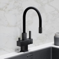 Смеситель для кухонной мойки Sancos Arno SC4005MB, с подключением к фильтру, с гибким изливом, цвет черный матовый