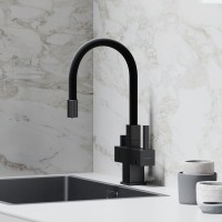 Смеситель для кухонной мойки Sancos Arno SC4005MB, с подключением к фильтру, с гибким изливом, цвет черный матовый