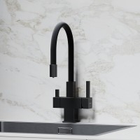 Смеситель для кухонной мойки Sancos Arno SC4005MB, с подключением к фильтру, с гибким изливом, цвет черный матовый