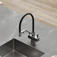 Смеситель для кухонной мойки Sancos Loro SC4007CH, с подключением к фильтру, с гибким изливом, цвет хром