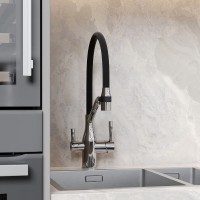 Смеситель для кухонной мойки Sancos Orta SC4008CH, с подключением к фильтру, с гибким изливом, цвет хром