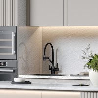 Смеситель для кухонной мойки Sancos Orta SC4008MB, с подключением к фильтру, с гибким изливом, цвет черный матовый