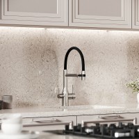 Смеситель для кухонной мойки Sancos Garda SC4009BN, с подключением к фильтру, с гибким изливом, цвет никель брашированный