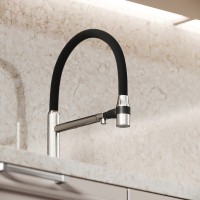 Смеситель для кухонной мойки Sancos Garda SC4009BN, с подключением к фильтру, с гибким изливом, цвет никель брашированный