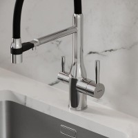 Смеситель для кухонной мойки Sancos Garda SC4009CH, с подключением к фильтру, с гибким изливом, цвет хром