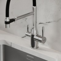Смеситель для кухонной мойки Sancos Garda SC4009CH, с подключением к фильтру, с гибким изливом, цвет хром