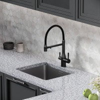 Смеситель для кухонной мойки Sancos Garda SC4009MB, с подключением к фильтру, с гибким изливом, цвет черный матовый