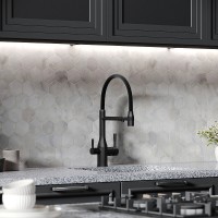 Смеситель для кухонной мойки Sancos Garda SC4009MB, с подключением к фильтру, с гибким изливом, цвет черный матовый