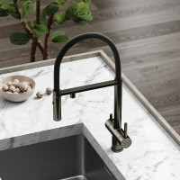Смеситель для кухонной мойки Sancos Imola SC4010GG, с подключением к фильтру, с гибким изливом, цвет воронёная сталь, gunmetal