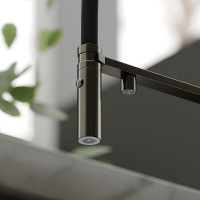 Смеситель для кухонной мойки Sancos Imola SC4010GG, с подключением к фильтру, с гибким изливом, цвет воронёная сталь, gunmetal