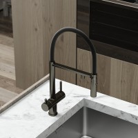 Смеситель для кухонной мойки Sancos Imola SC4010GG, с подключением к фильтру, с гибким изливом, цвет воронёная сталь, gunmetal