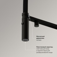 Смеситель для кухонной мойки Sancos Imola SC4010MB, с подключением к фильтру, с гибким изливом, цвет черный матовый