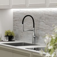 Смеситель для кухонной мойки Sancos Pride SC4011BNG, с гибким изливом, цвет нержавеющая сталь