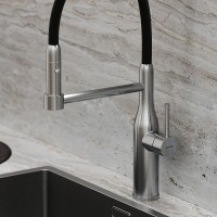 Смеситель для кухонной мойки Sancos Pride SC4011BNG, с гибким изливом, цвет нержавеющая сталь