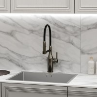 Смеситель для кухонной мойки Sancos Pride SC4011GG, с гибким изливом, цвет воронёная сталь, gunmetal