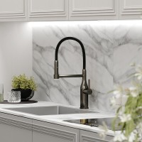 Смеситель для кухонной мойки Sancos Pride SC4011GG, с гибким изливом, цвет воронёная сталь, gunmetal