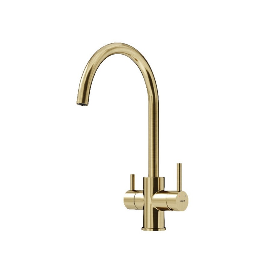 Смеситель для кухонной мойки Sancos Taper SC4012BG, с подключением к фильтру, цвет брашированное золото