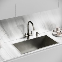 Смеситель для кухонной мойки Sancos Taper SC4012GG, с подключением к фильтру, цвет воронёная сталь, gunmetal